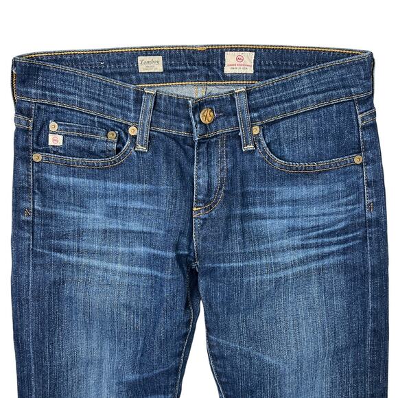 AG Adriano Goldschmied Tomboy Relaxed Straight Leg Low Rise Jeans Frayed Hem 25 - Picture 3 of 7